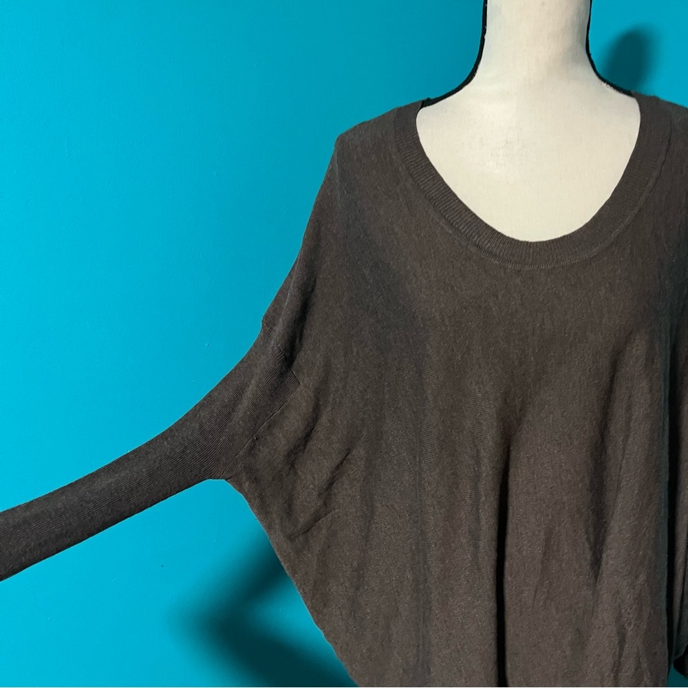 Grade & Gather S/M Solid Brown Lightweight Batwin… - image 2